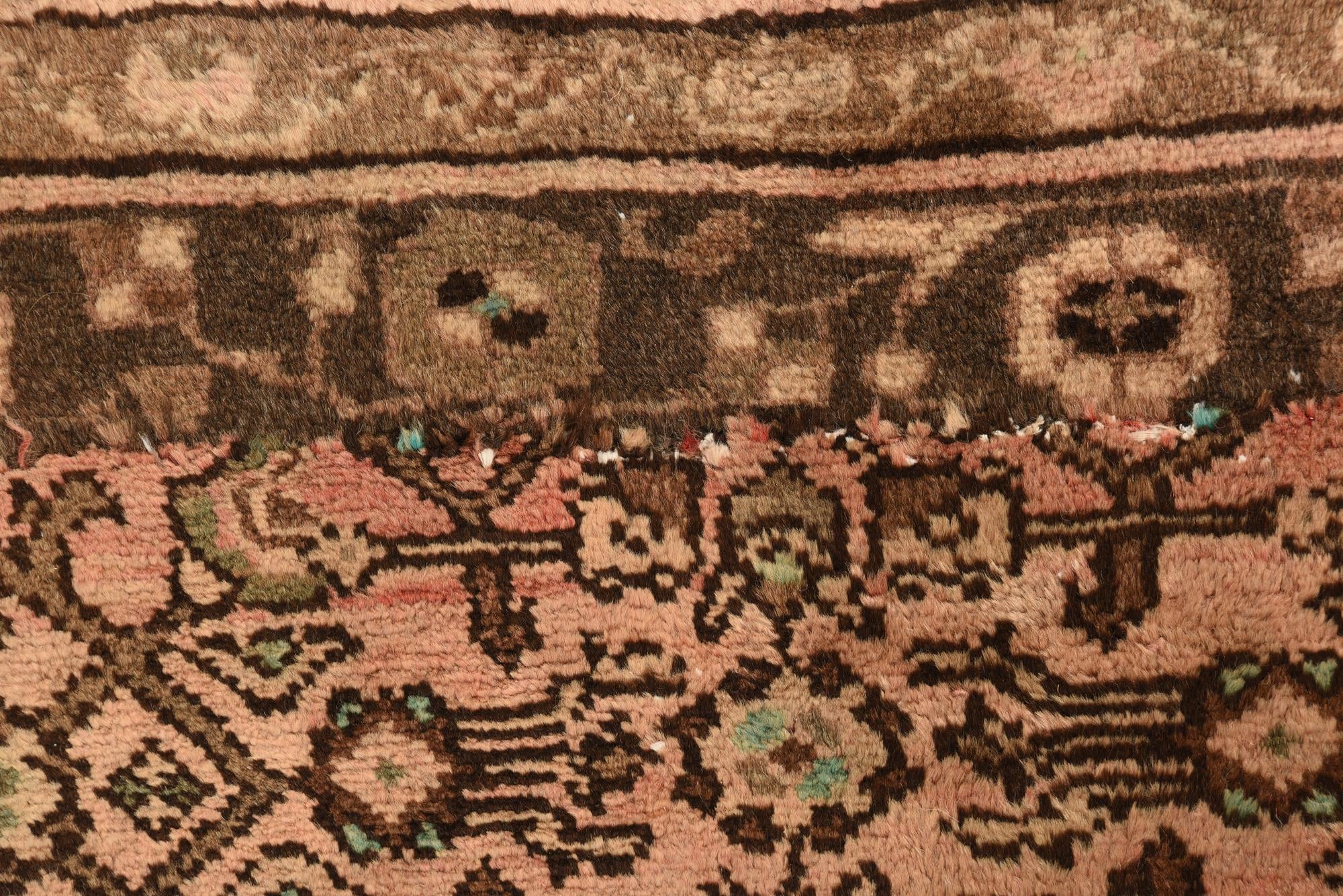 4' 2 x 9' 1 Hand Knotted Ultra Vintage Persian Wool Runner Rug