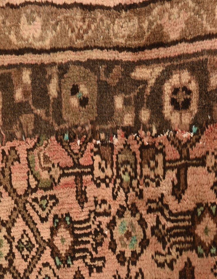 Detail image of 4' 2 x 9' 1  Hand Knotted Ultra Vintage Persian Wool Runner Rug