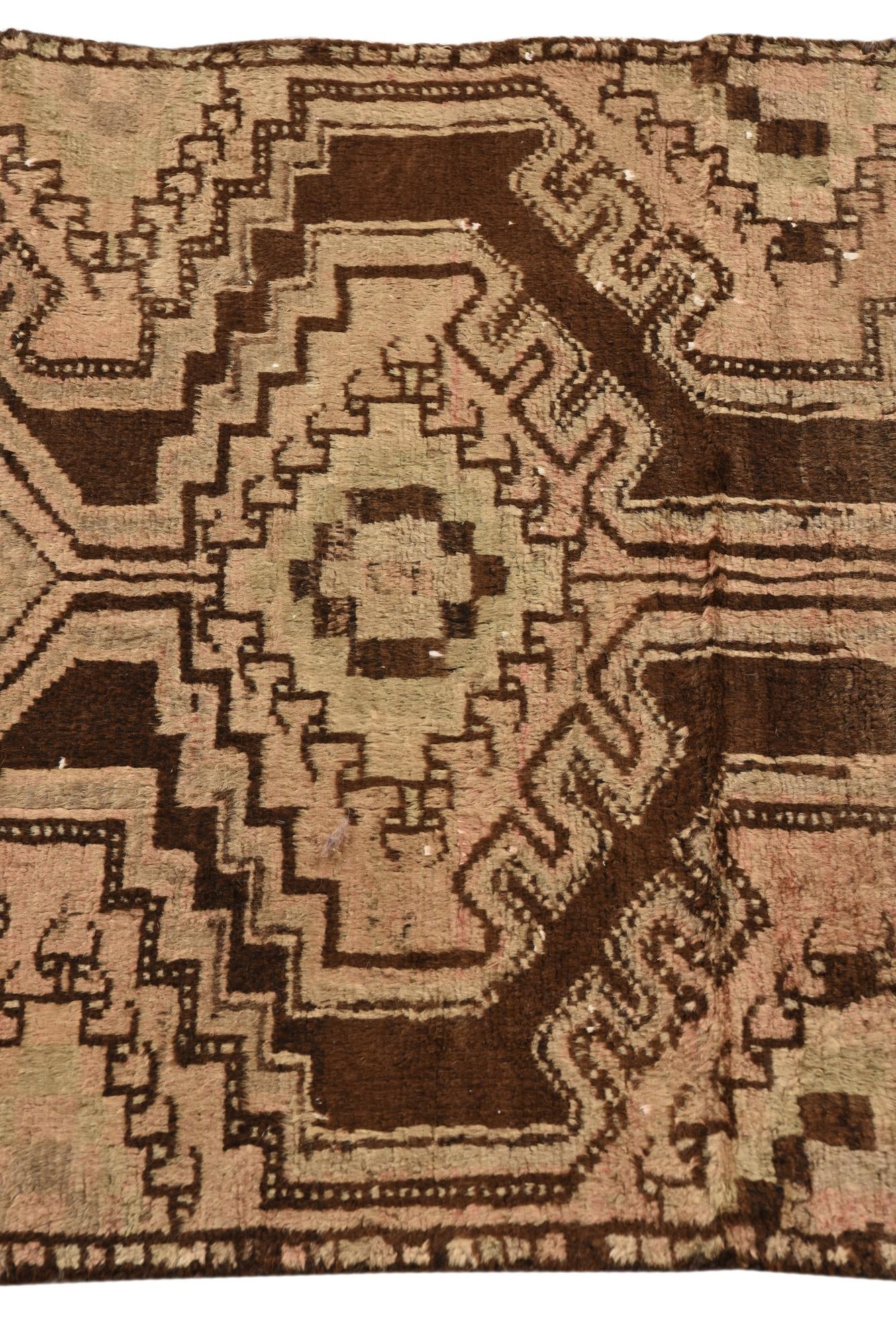 2' 8 x 8' 8 Hand Knotted Ultra Vintage Persian Wool Runner Rug