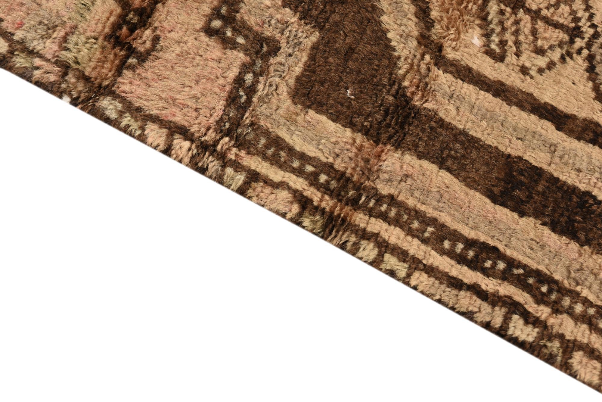 2' 8 x 8' 8 Hand Knotted Ultra Vintage Persian Wool Runner Rug