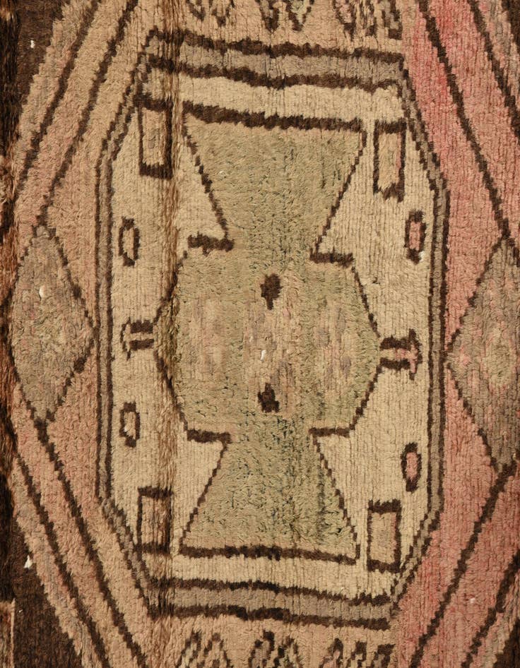 Detail image of 2' 8 x 8' 8  Hand Knotted Ultra Vintage Persian Wool Runner Rug