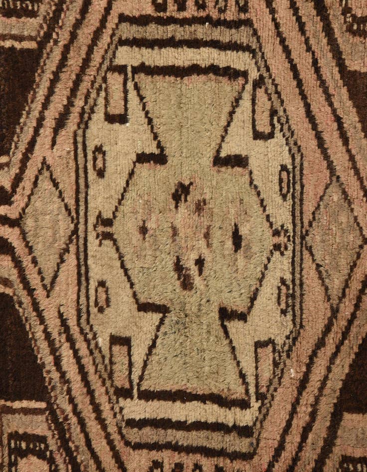 Detail image of 2' 8 x 8' 8  Hand Knotted Ultra Vintage Persian Wool Runner Rug