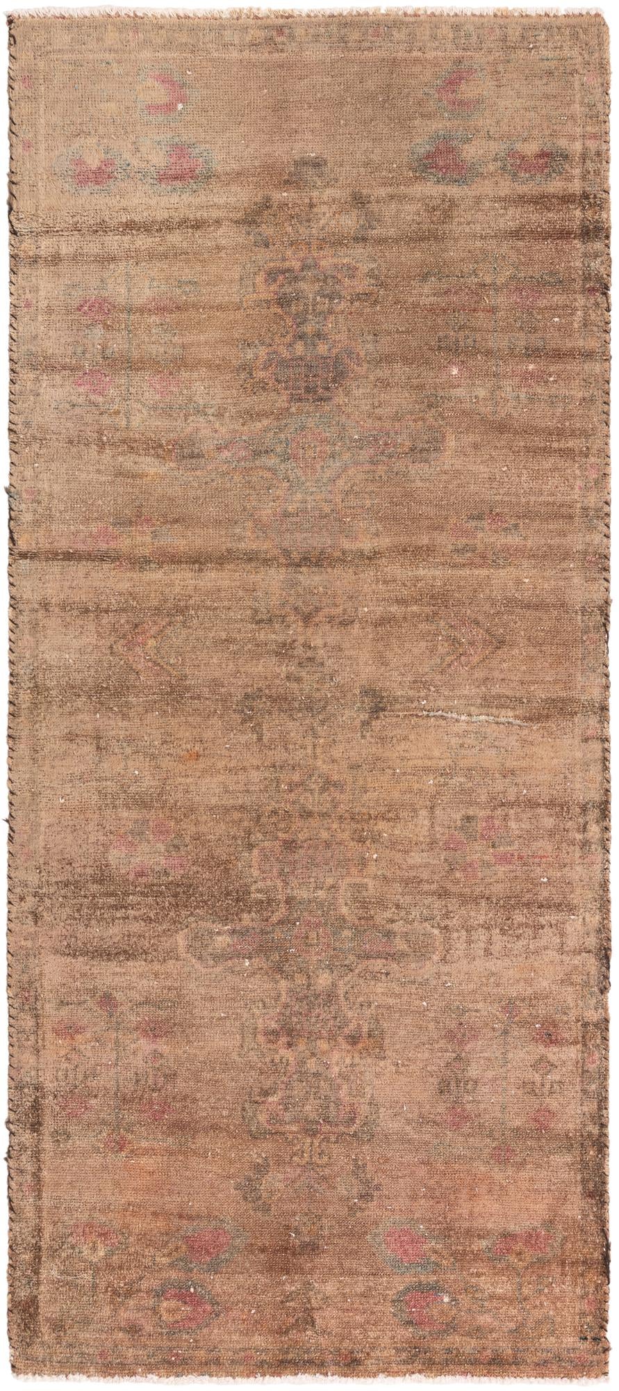 3' x 6' 8 Hand Knotted Ultra Vintage Persian Wool Runner Rug