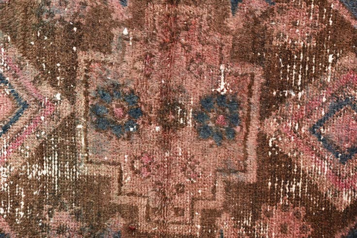 Detail image of 3' 3 x 6' Hand Knotted Ultra Vintage Persian Wool Runner Rug