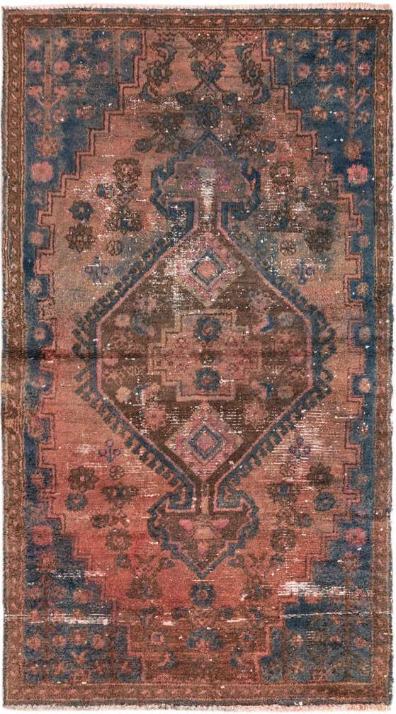 3' 3 x 6' Hand Knotted Ultra Vintage Persian Wool Runner Rug
