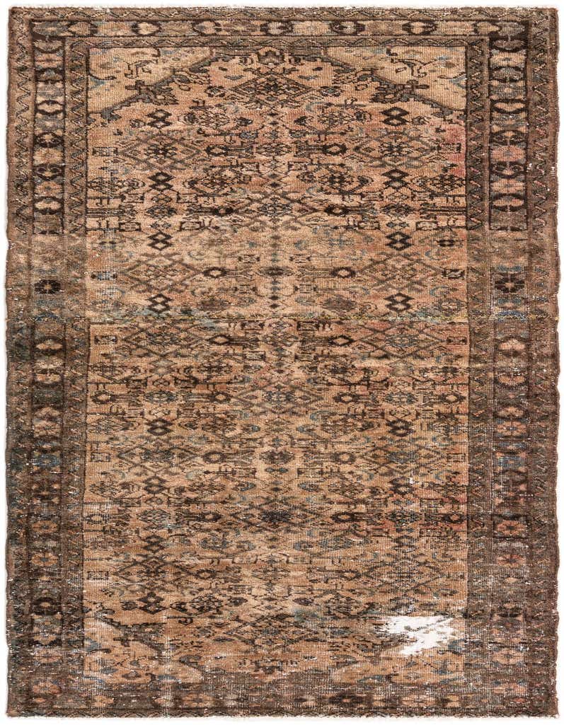 Primary image 3' 5 x 8' 8  Hand Knotted Ultra Vintage Persian Wool Runner Rug