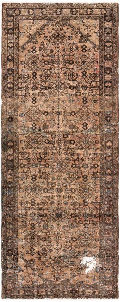 105cm x 265cm anudado a mano Ultra Vintage Alfombra Persa Lana Pasillera