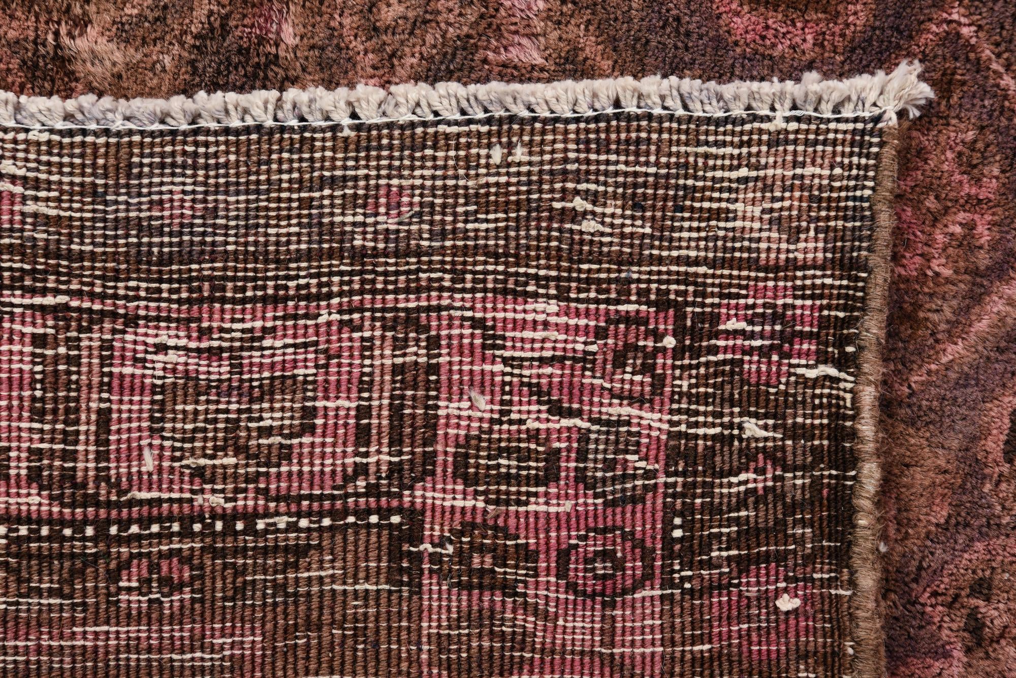 4' 3 x 9' 6 Hand Knotted Ultra Vintage Persian Wool Runner Rug
