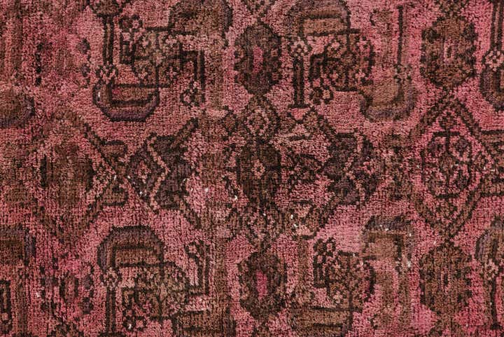 4' 3 x 9' 6 Hand Knotted Ultra Vintage Persian Wool Runner Rug