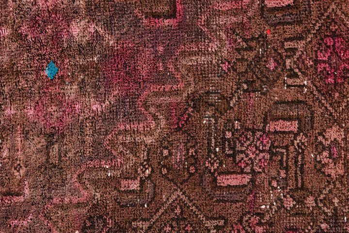 4' 3 x 9' 6 Hand Knotted Ultra Vintage Persian Wool Runner Rug