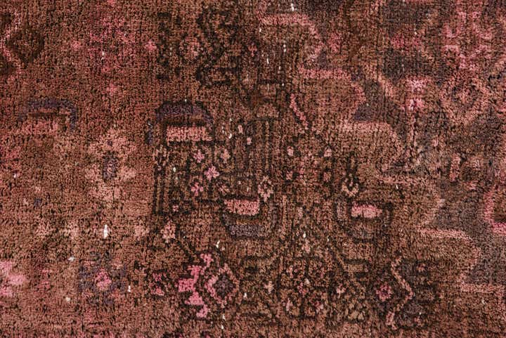 4' 3 x 9' 6 Hand Knotted Ultra Vintage Persian Wool Runner Rug