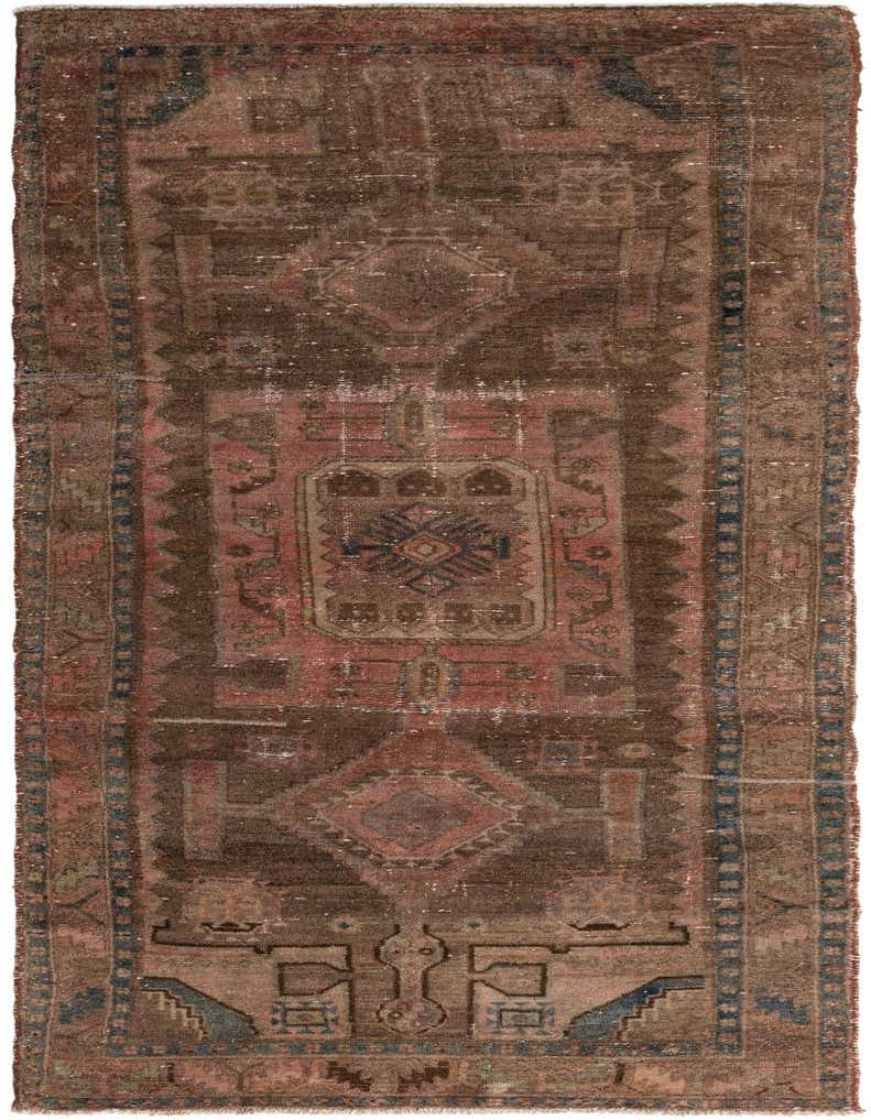 Primary image 4' 4 x 11' 3  Hand Knotted Ultra Vintage Persian Wool Runner Rug