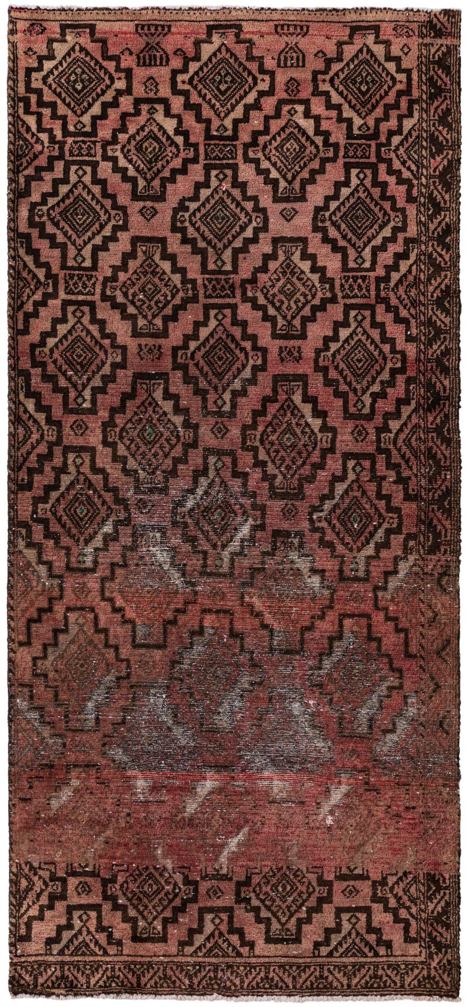 3' x 6' 4 Hand Knotted Ultra Vintage Persian Wool Runner Rug