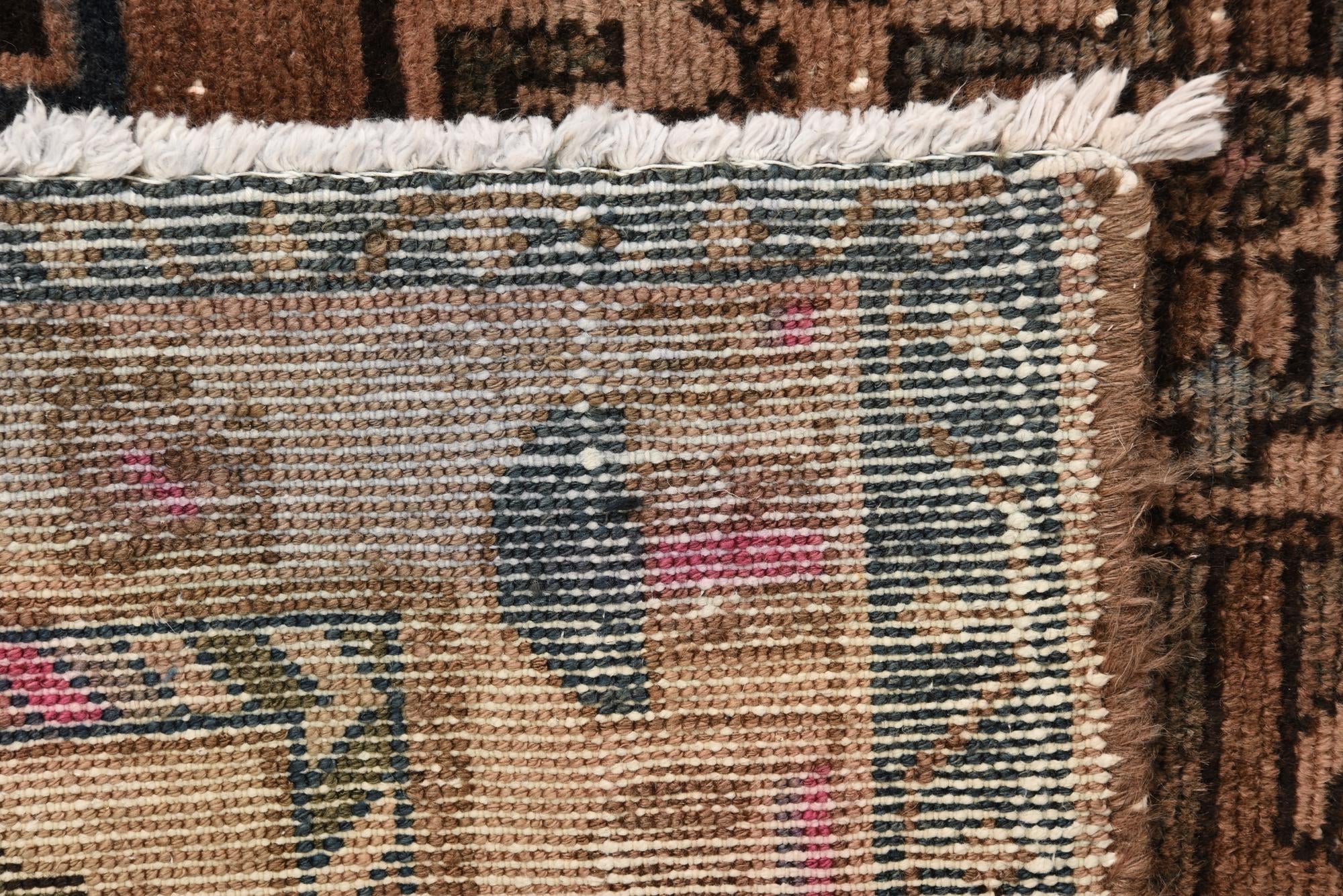 4' 5 x 10' 6 Hand Knotted Ultra Vintage Persian Wool Runner Rug
