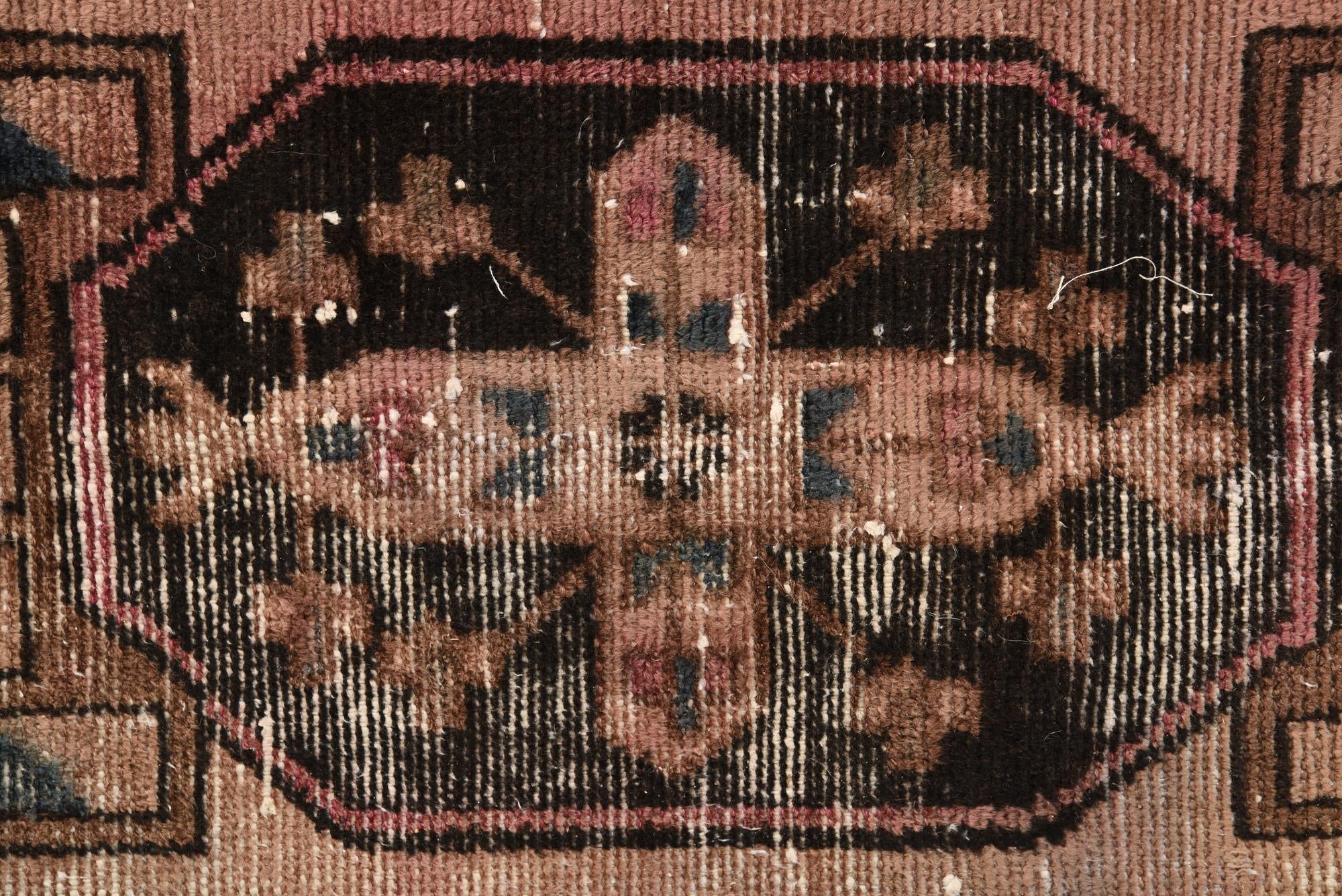 4' 5 x 10' 6 Hand Knotted Ultra Vintage Persian Wool Runner Rug