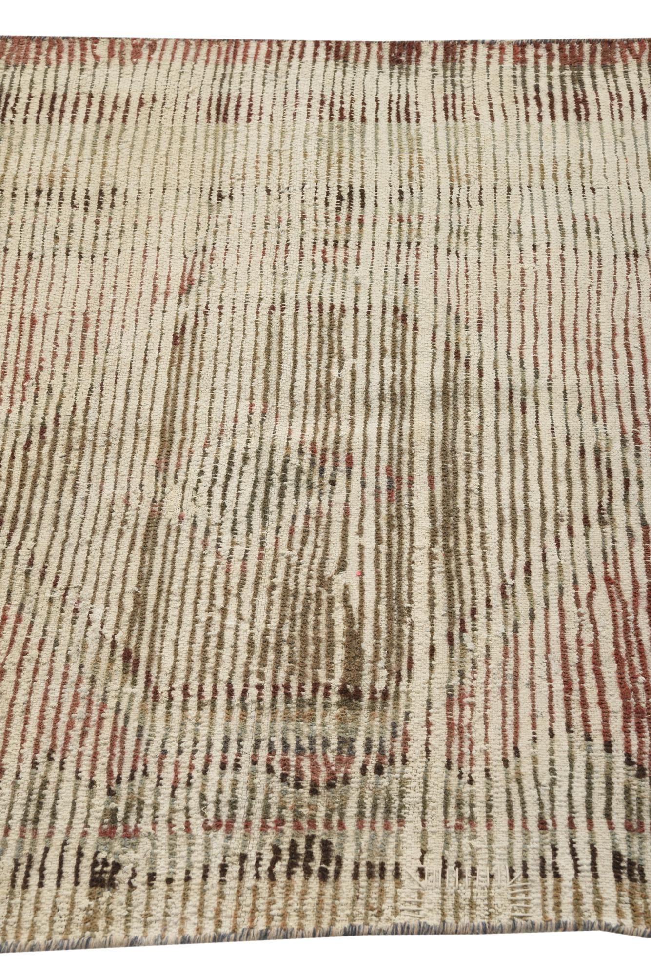 3' 8 x 8' 6 Hand Knotted Ultra Vintage Persian Wool Runner Rug