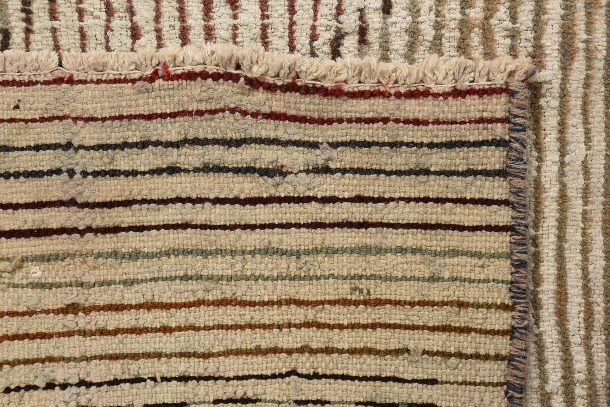 3' 8 x 8' 6 Hand Knotted Ultra Vintage Persian Wool Runner Rug
