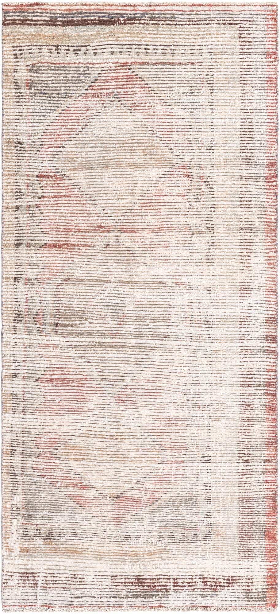 3' 8 x 8' 6 Hand Knotted Ultra Vintage Persian Wool Runner Rug