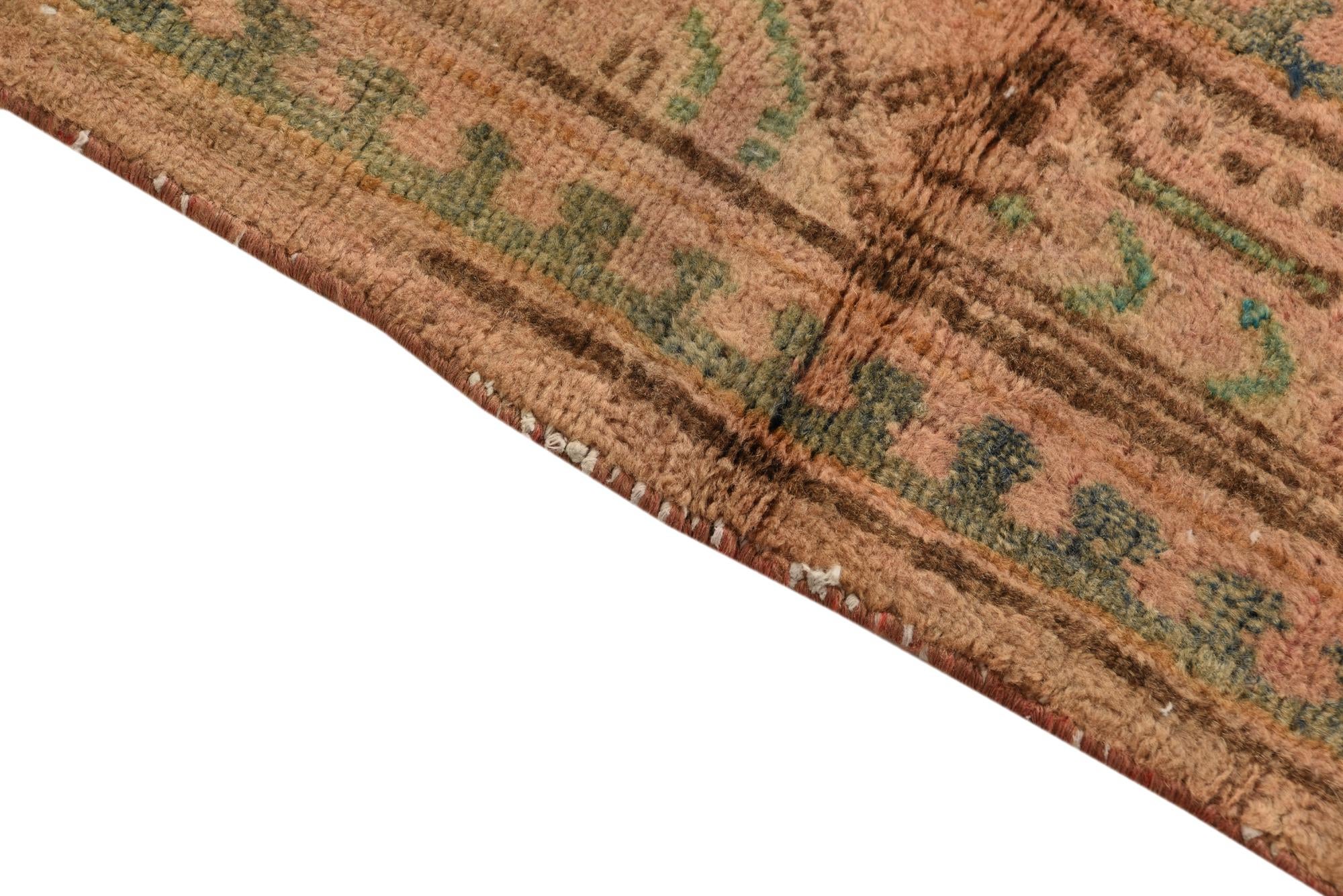 3' 7 x 6' 7 Hand Knotted Ultra Vintage Persian Wool Runner Rug