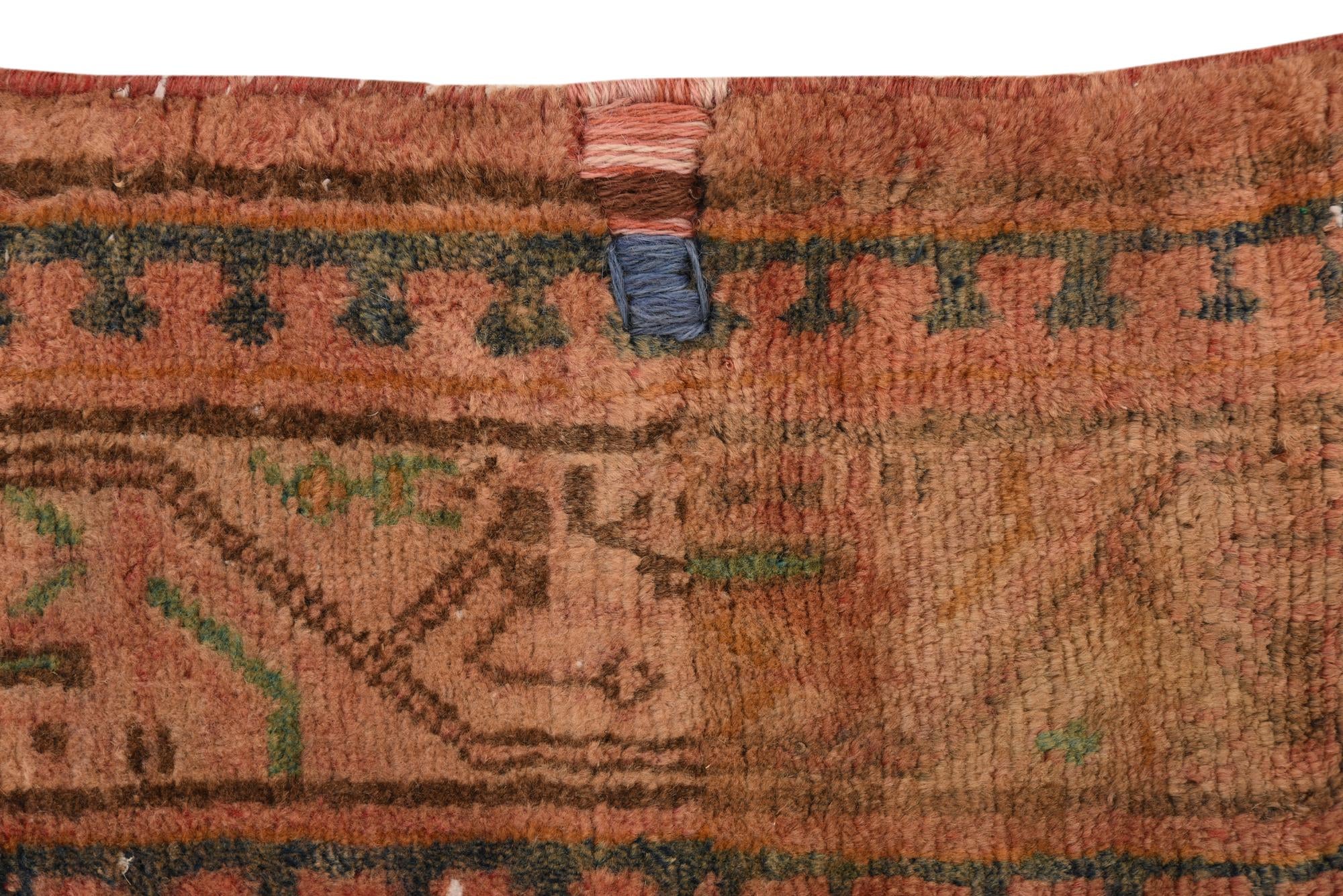 3' 7 x 6' 7 Hand Knotted Ultra Vintage Persian Wool Runner Rug