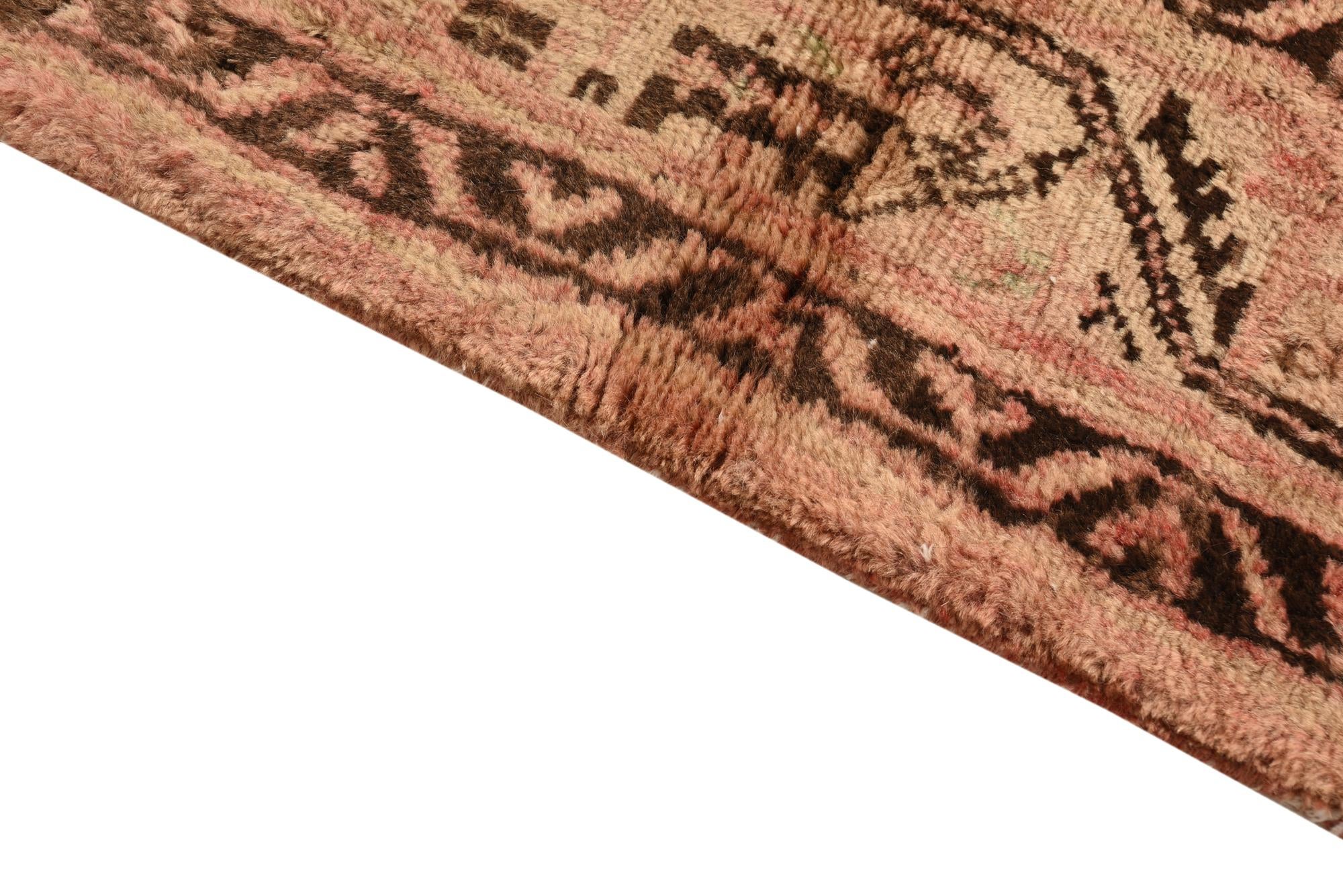3' 8 x 10' 2 Hand Knotted Ultra Vintage Persian Wool Runner Rug