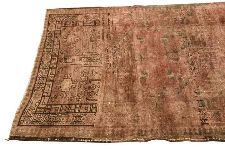 3' 6 x 11' 5 Hand Knotted Ultra Vintage Persian Wool Runner Rug