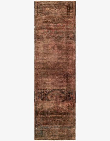 3' 6 x 11' 5 Hand Knotted Ultra Vintage Persian Wool Runner Rug