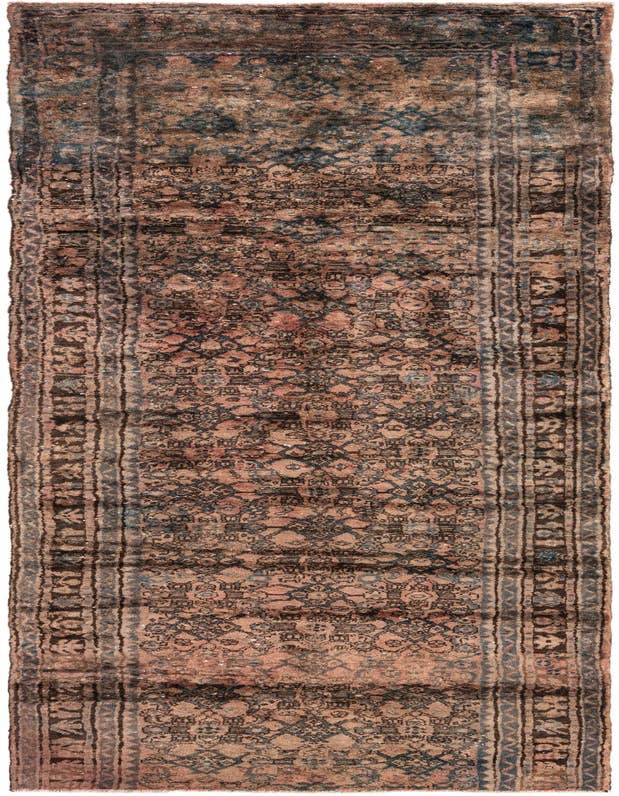 Detail image of 3' 9 x 12' 2 Hand Knotted Ultra Vintage Persian Wool Runner Rug