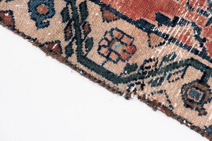 Detail image of 3' 2 x 6' 1 Hand Knotted Ultra Vintage Persian Wool Runner Rug