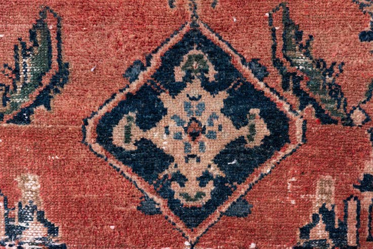 Detail image of 3' 2 x 6' 1 Hand Knotted Ultra Vintage Persian Wool Runner Rug