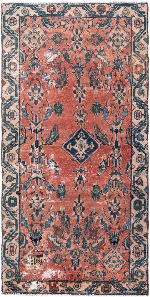 3' 2 x 6' 1 Hand Knotted Ultra Vintage Persian Wool Runner Rug
