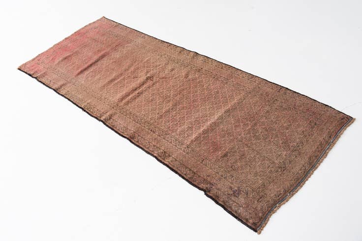 Detail image of 2' 8 x 6' 10 Hand Knotted Ultra Vintage Persian Wool Runner Rug