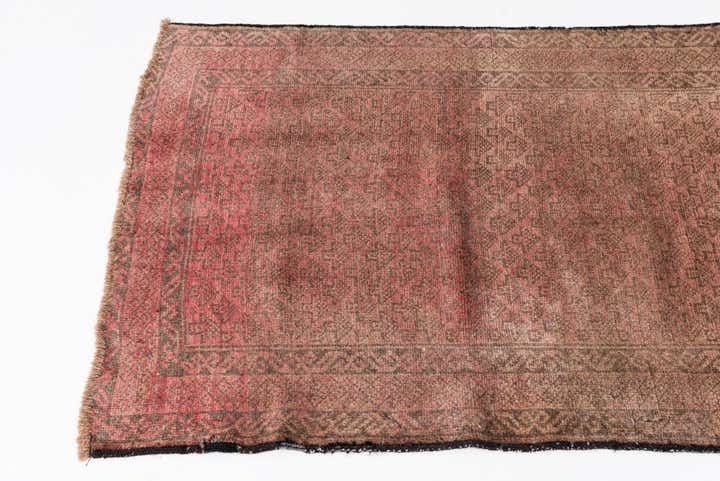 2' 8 x 6' 10 Hand Knotted Ultra Vintage Persian Wool Runner Rug