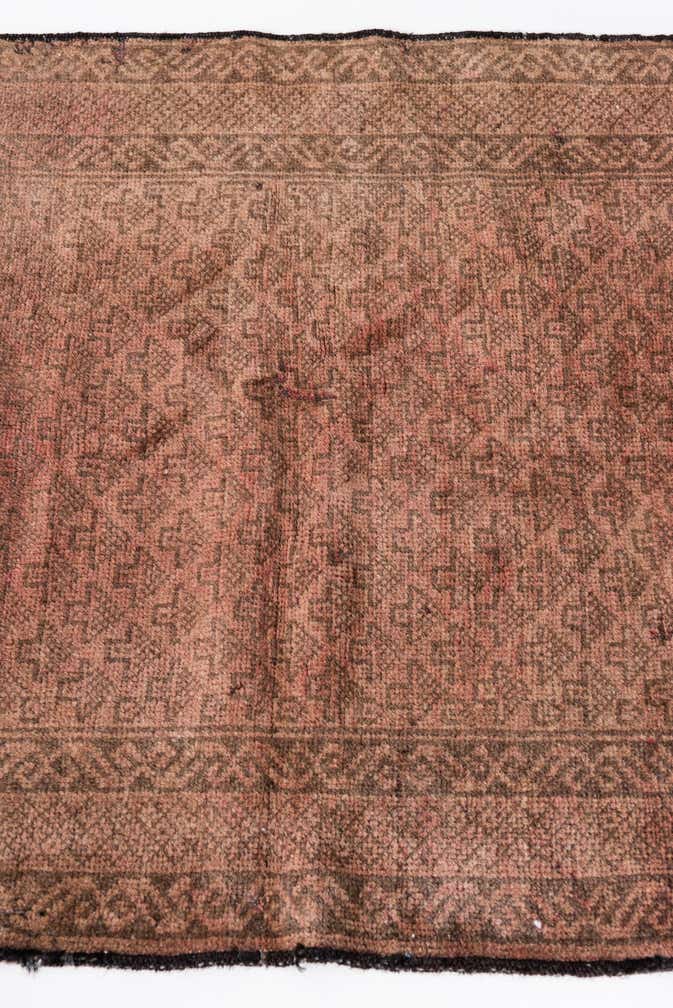 2' 8 x 6' 10 Hand Knotted Ultra Vintage Persian Wool Runner Rug