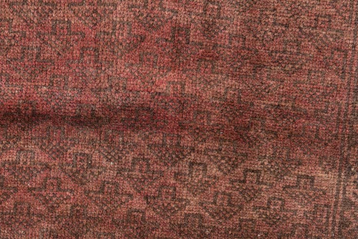 Detail image of 2' 8 x 6' 10 Hand Knotted Ultra Vintage Persian Wool Runner Rug