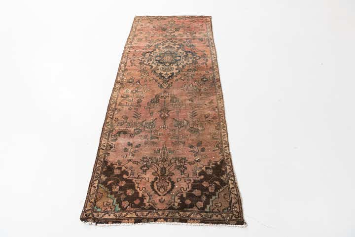 2' 8 x 7' 6 Hand Knotted Ultra Vintage Persian Wool Runner Rug