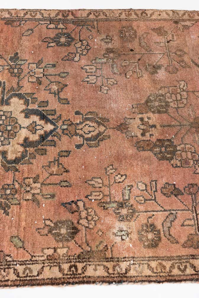 2' 8 x 7' 6 Hand Knotted Ultra Vintage Persian Wool Runner Rug