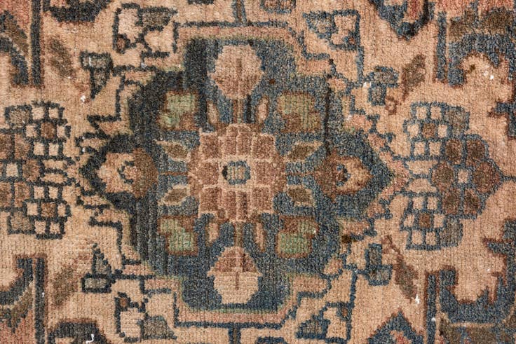 Detail image of 2' 8 x 7' 6 Hand Knotted Ultra Vintage Persian Wool Runner Rug