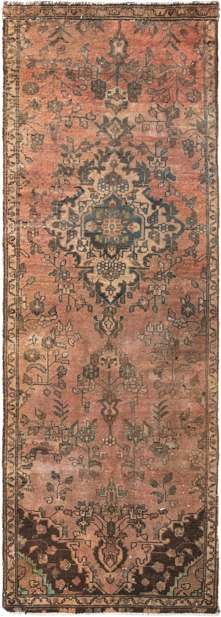 2' 8 x 7' 6 Hand Knotted Ultra Vintage Persian Wool Runner Rug