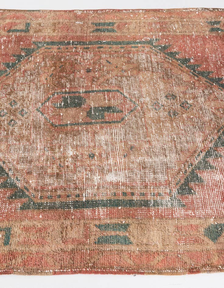 Detail image of 3' 8 x 10' 8  Hand Knotted Ultra Vintage Persian Wool Runner Rug
