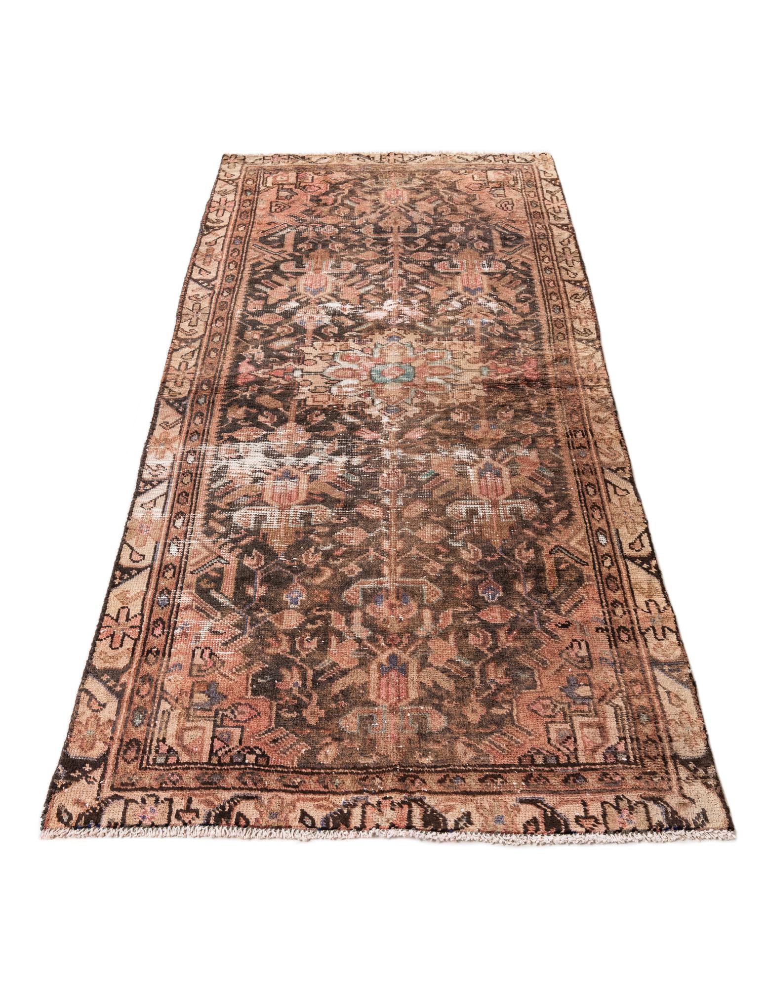 3' 3 x 6' 7 Hand Knotted Ultra Vintage Persian Wool Runner Rug