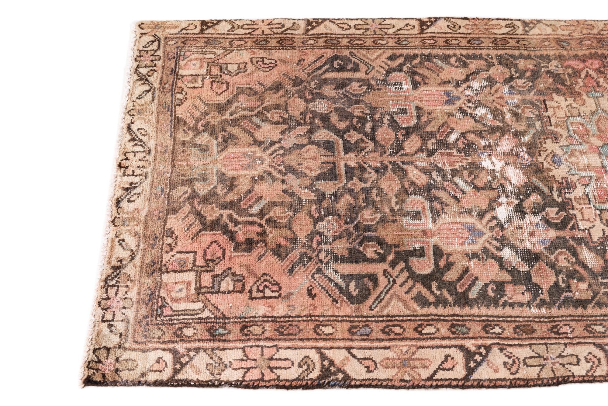 3' 3 x 6' 7 Hand Knotted Ultra Vintage Persian Wool Runner Rug