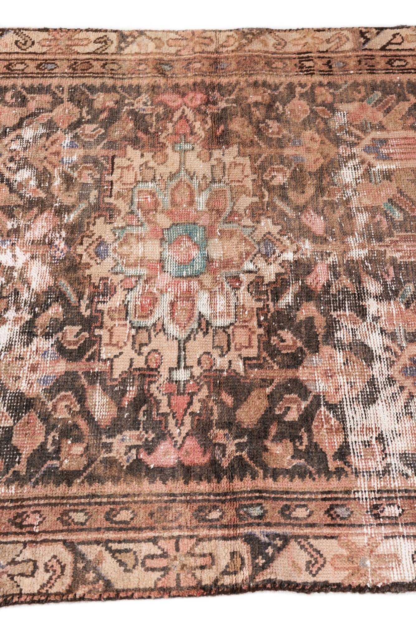 3' 3 x 6' 7 Hand Knotted Ultra Vintage Persian Wool Runner Rug
