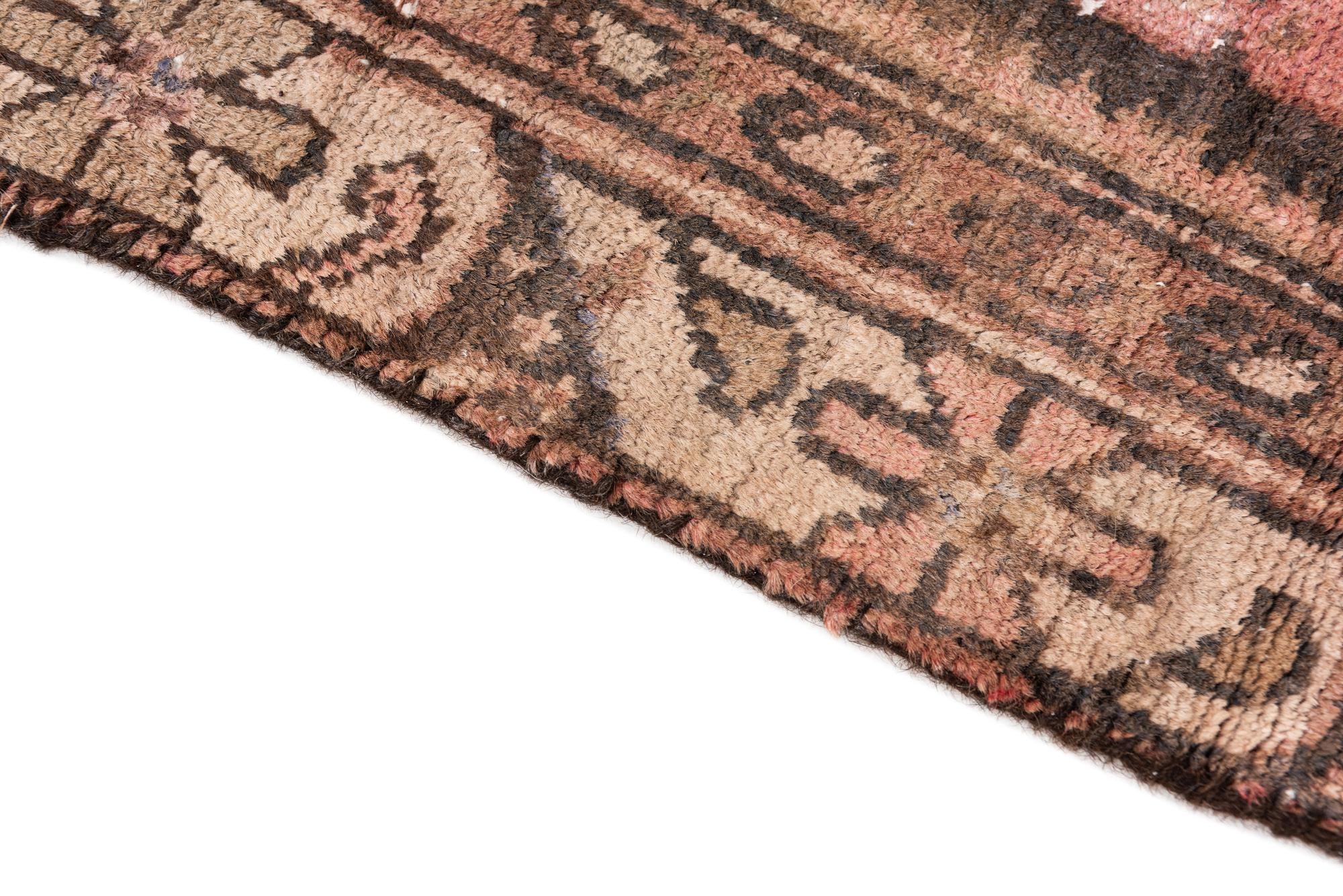 3' 3 x 6' 7 Hand Knotted Ultra Vintage Persian Wool Runner Rug