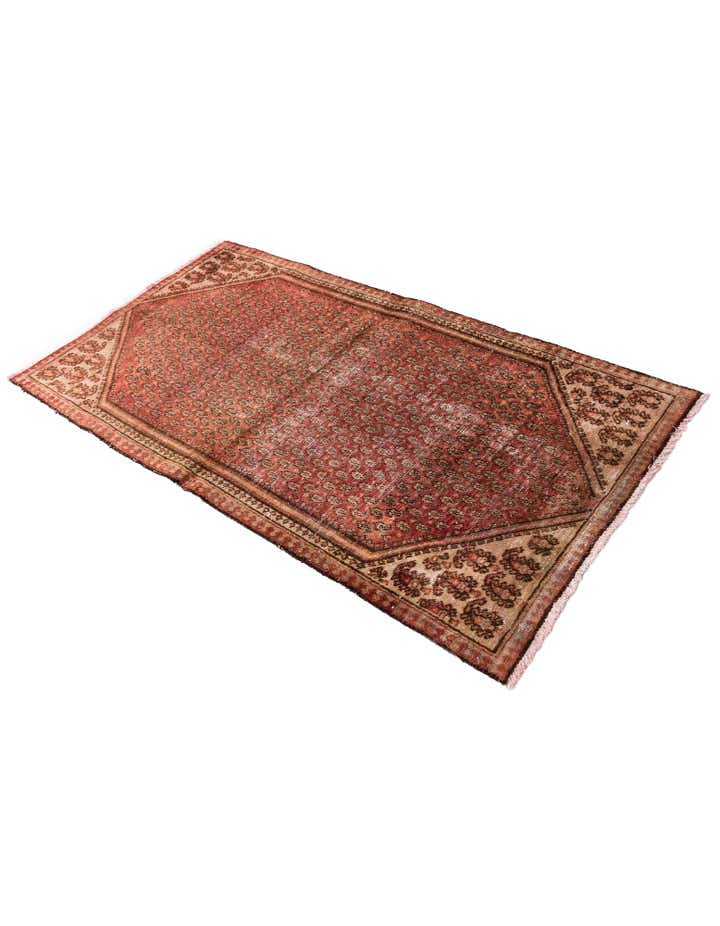 3' 3 x 6' 8 Hand Knotted Ultra Vintage Persian Wool Runner Rug