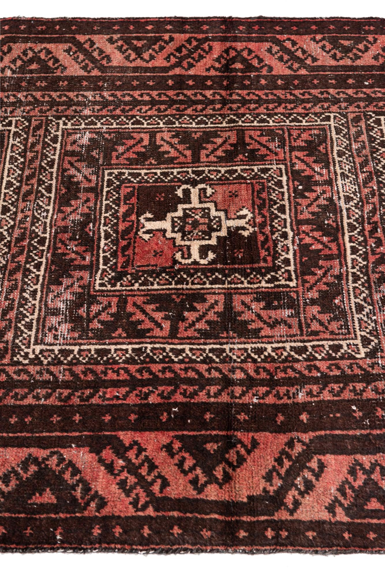 3' 4 x 6' 7 Hand Knotted Ultra Vintage Persian Wool Runner Rug