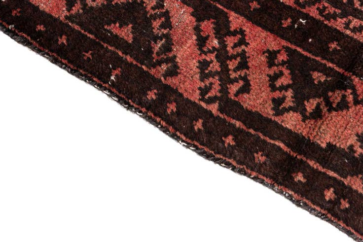 Detail image of 3' 4 x 6' 7 Hand Knotted Ultra Vintage Persian Wool Runner Rug