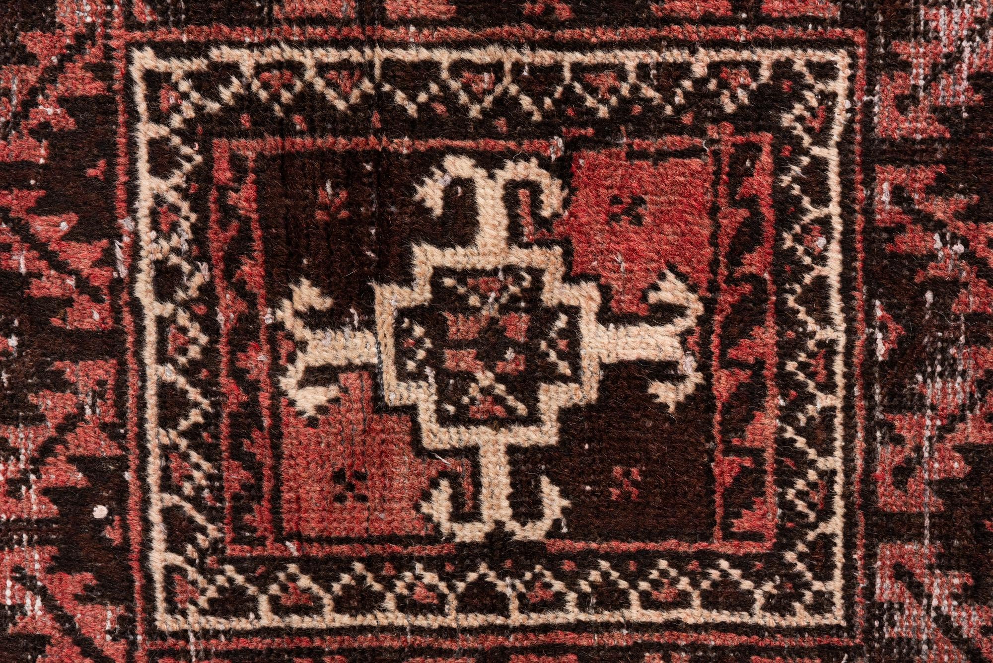 3' 4 x 6' 7 Hand Knotted Ultra Vintage Persian Wool Runner Rug