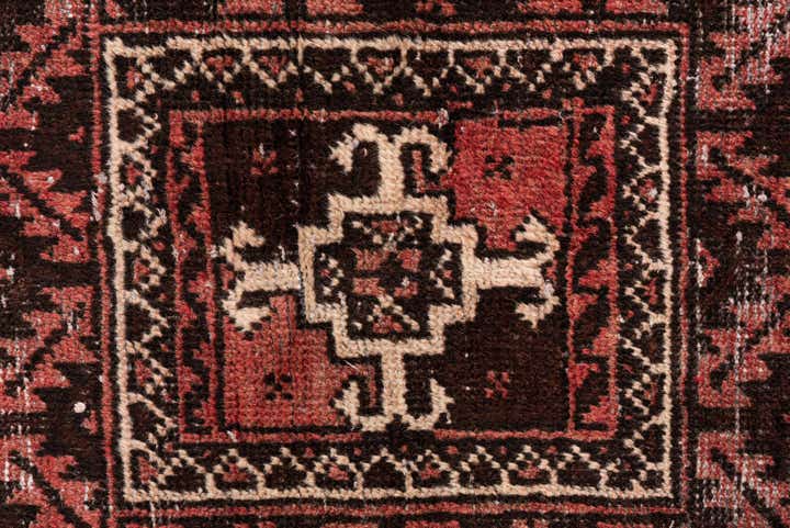 3' 4 x 6' 7 Hand Knotted Ultra Vintage Persian Wool Runner Rug