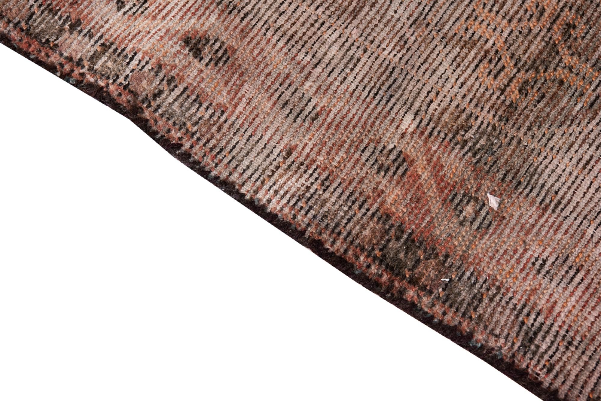 3' 5 x 7' 7 Hand Knotted Ultra Vintage Persian Wool Runner Rug